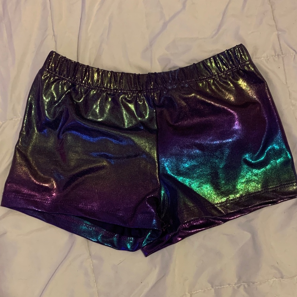 Girl’s Iridescent Metallic Shorts